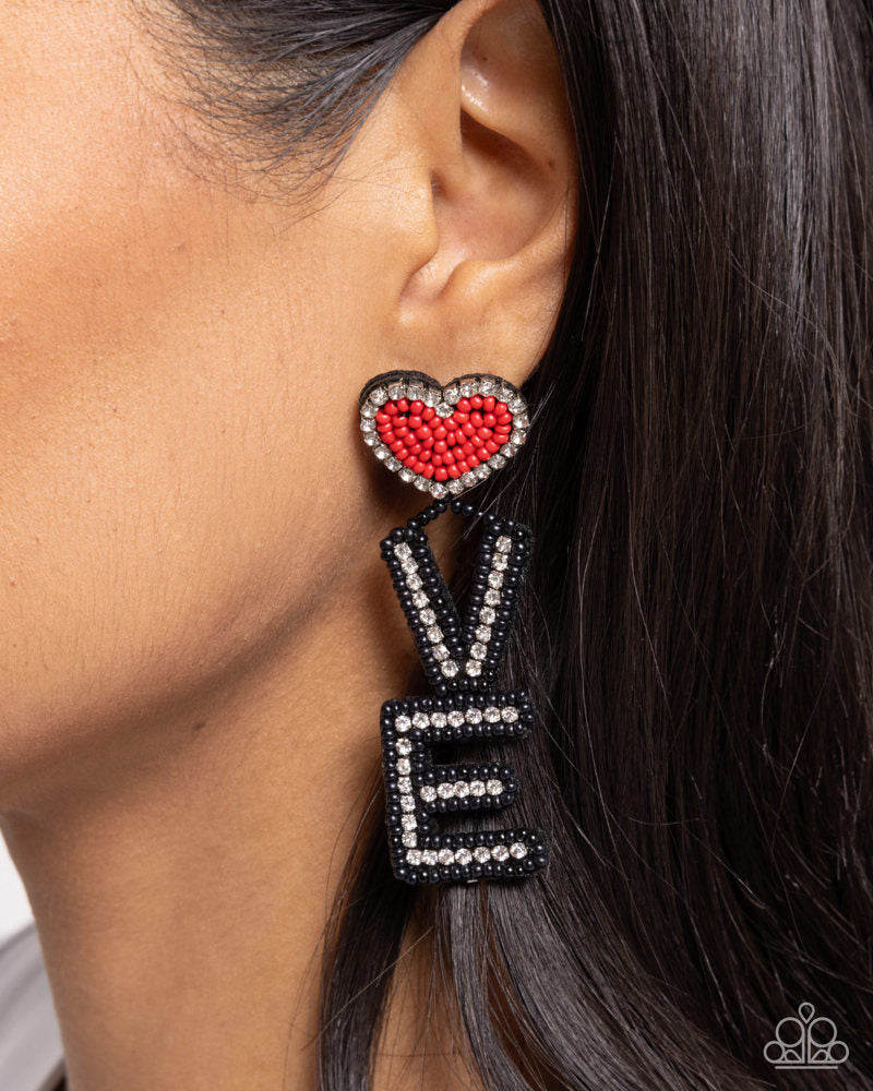 Visible Valentines Earrings - Black image 4