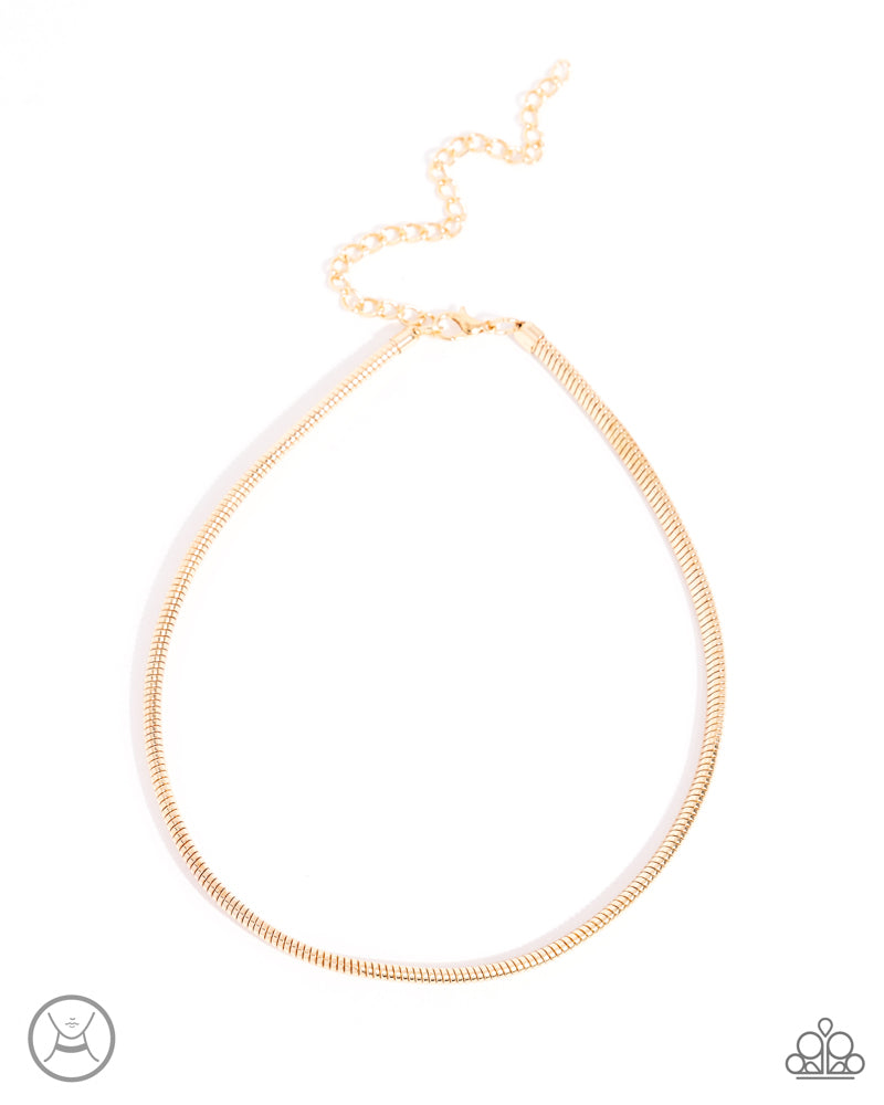 Captivating Choker - Gold | Paparazzi Accessories