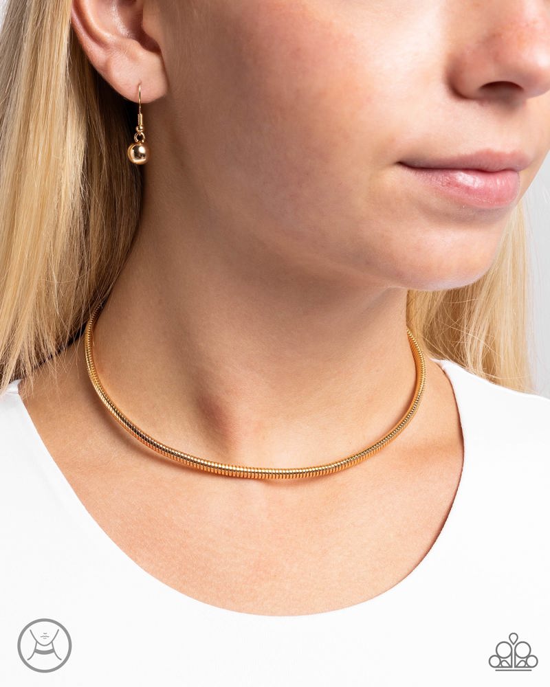 Captivating Choker - Gold | Paparazzi Accessories