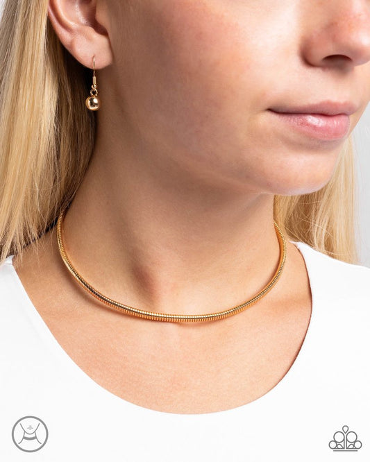 Captivating Choker - Gold | Paparazzi Accessories