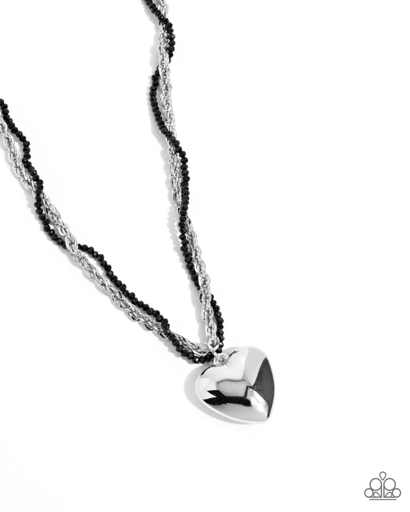 Falling Slowly Necklace - Black | Paparazzi Accessories image 2