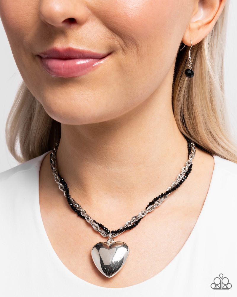 Falling Slowly Necklace - Black | Paparazzi Accessories image 3