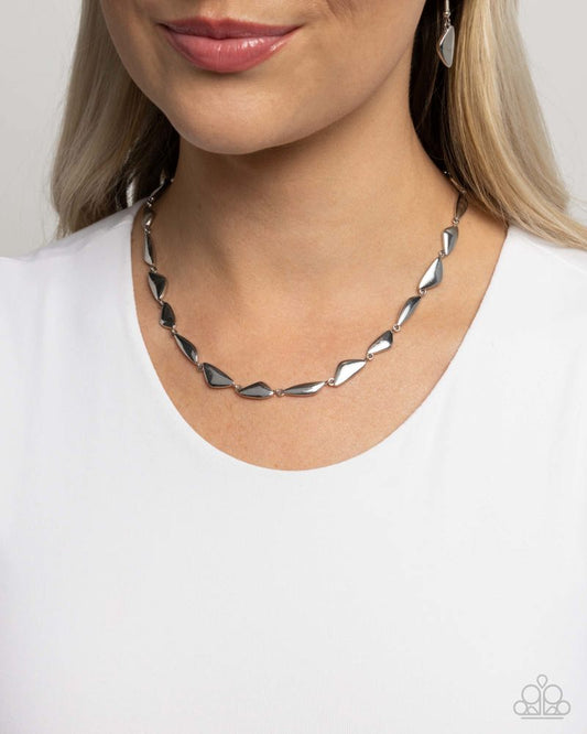 Sharp Soliloquy - Silver | Paparazzi Accessories