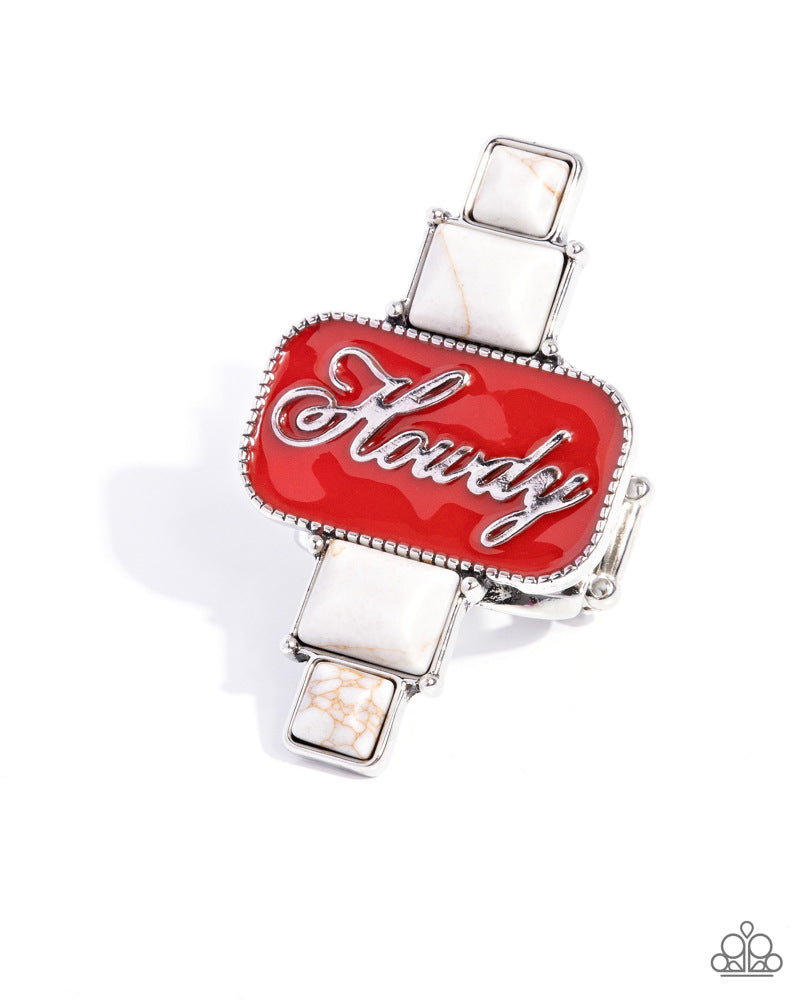 Howdy Holiday Ring - White image 2