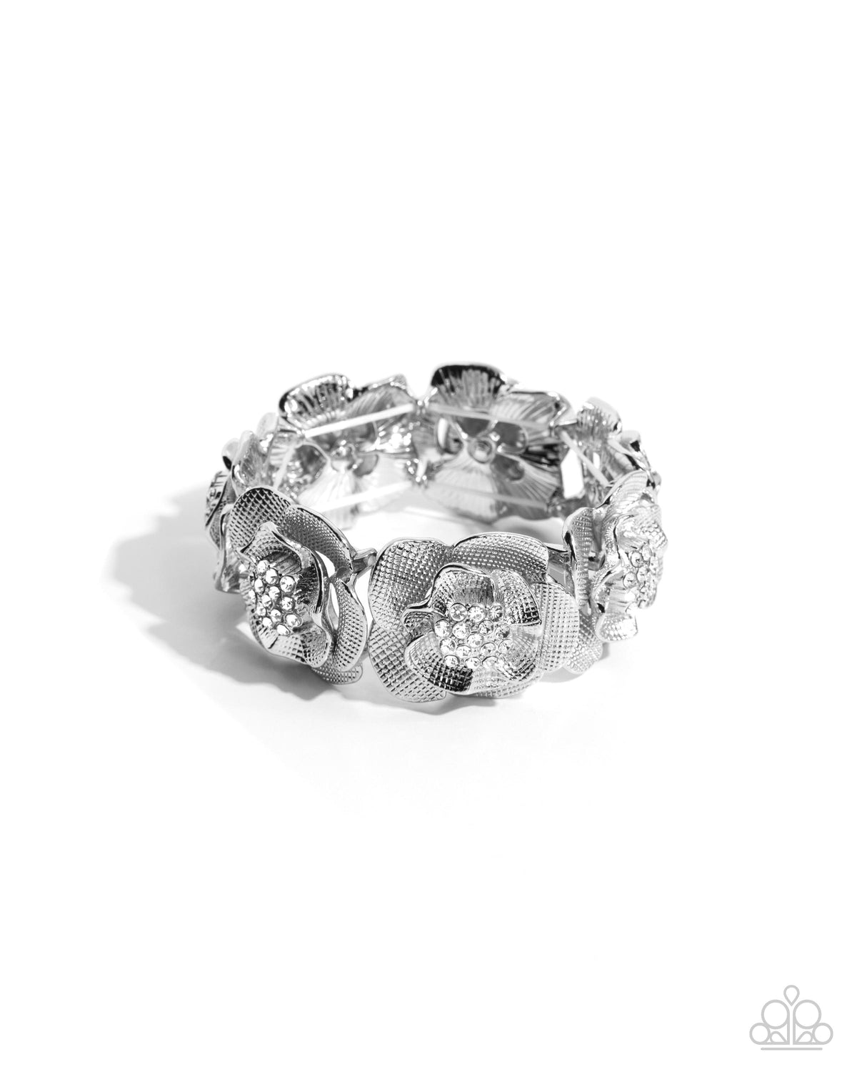 Floral Fare Bracelet - White | Paparazzi Accessories image 2