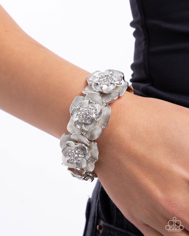 Floral Fare Bracelet - White | Paparazzi Accessories image 3