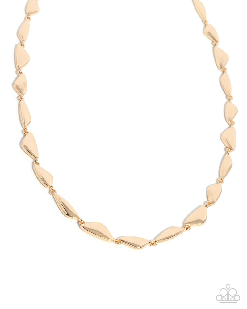 Sharp Soliloquy - Gold | Paparazzi Accessories