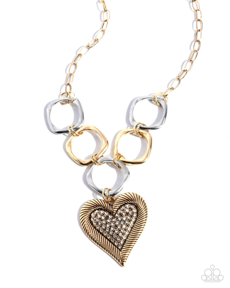 Focused Affection Necklace - Gold image 2