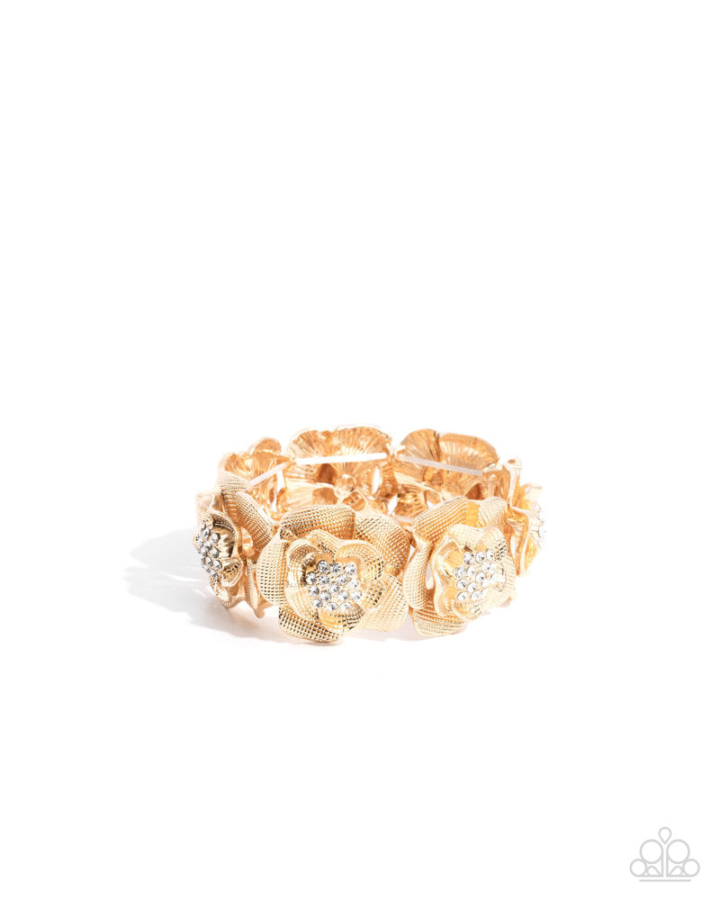 Floral Fare Bracelet - Gold | Paparazzi Accessories image 2