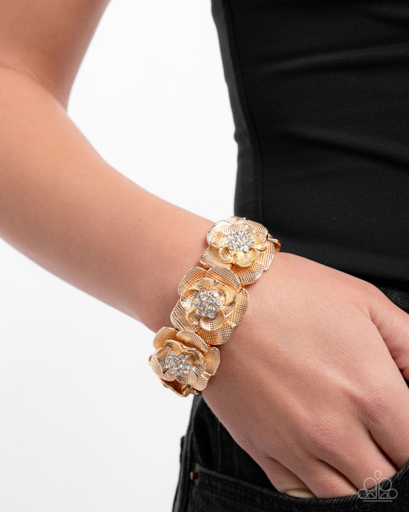 Floral Fare Bracelet - Gold | Paparazzi Accessories