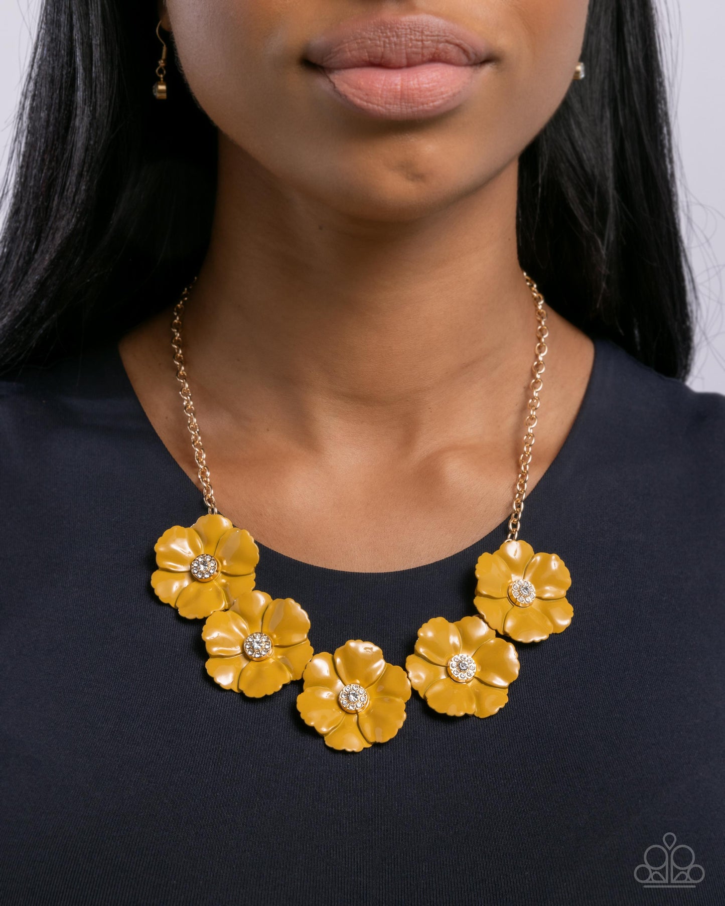 Floral Favor Necklace - Yellow image 3