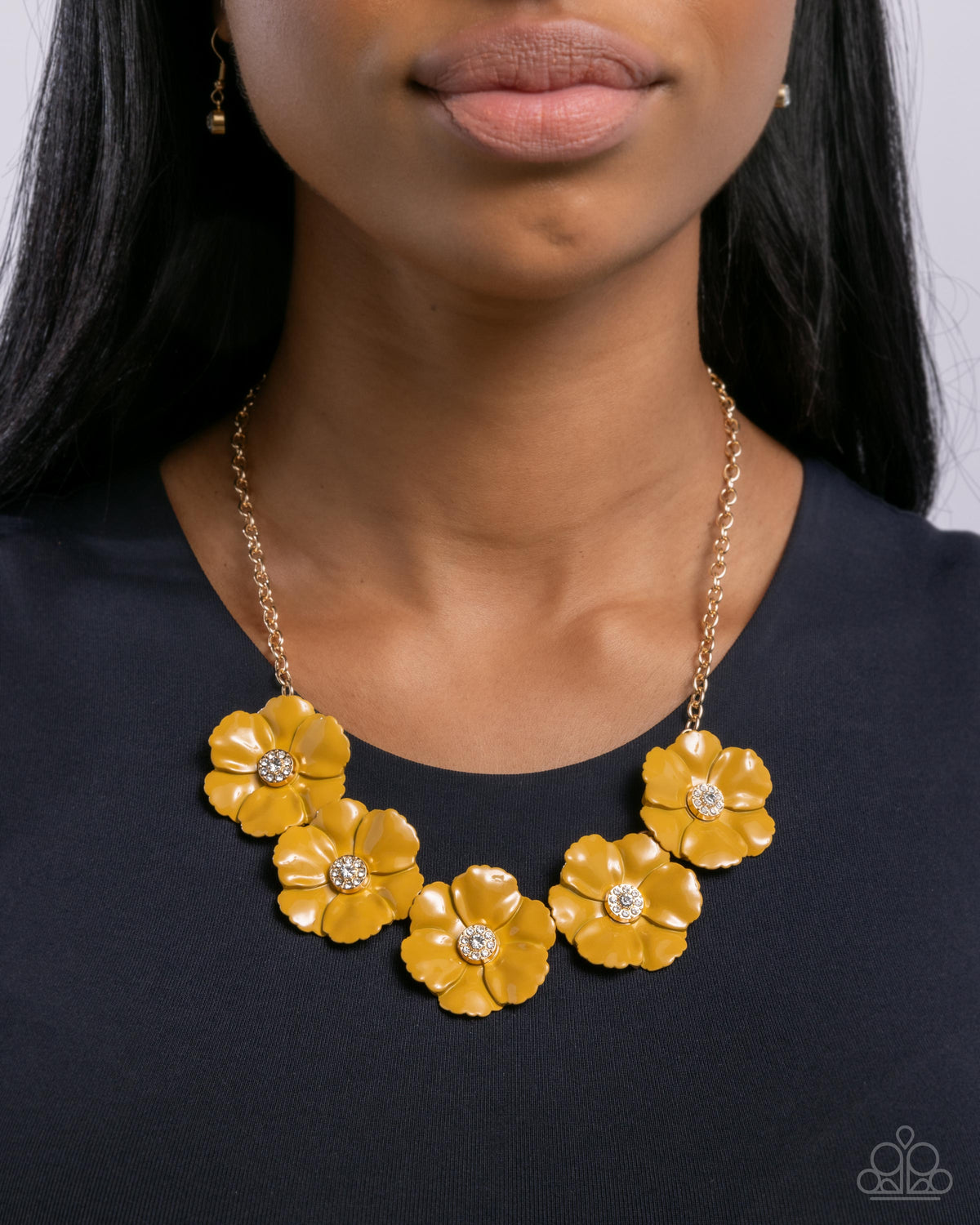 Floral Favor Necklace - Yellow image 3