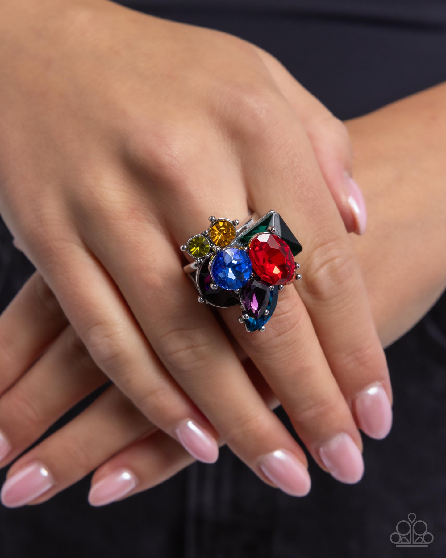 Capricious Cluster Ring - Red