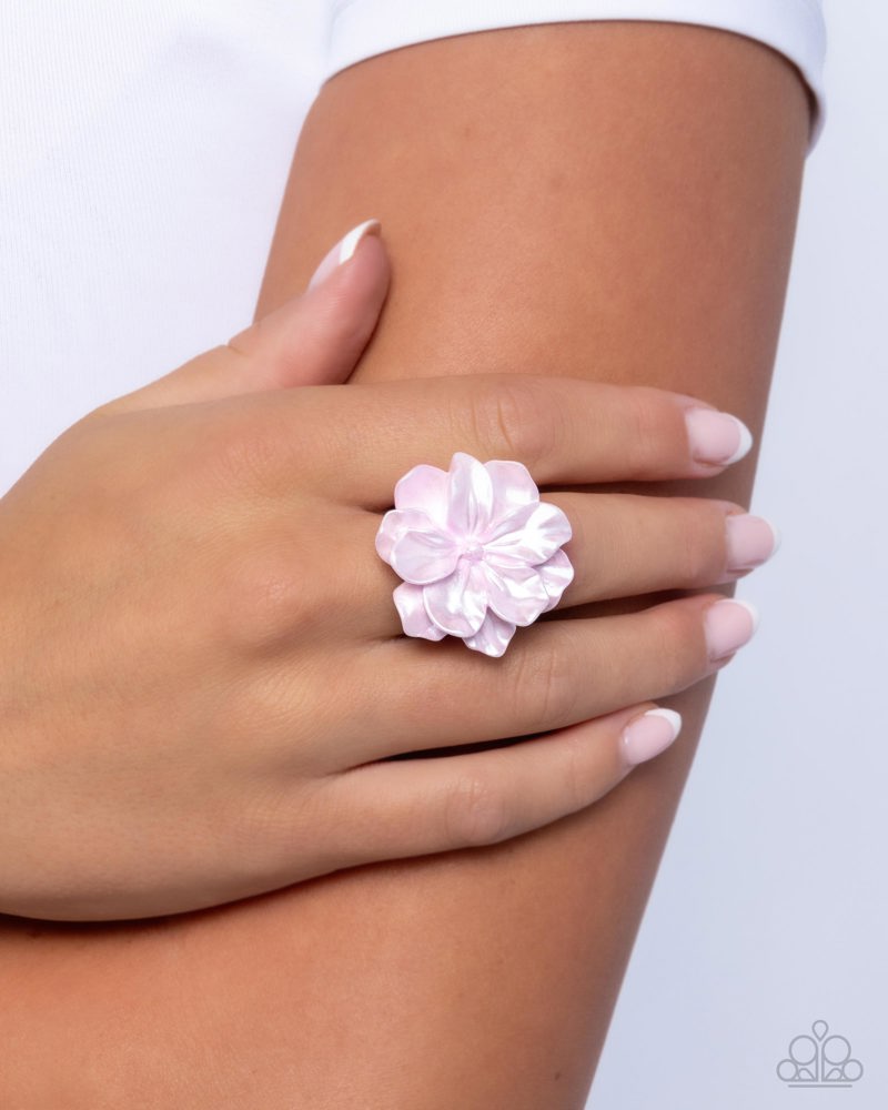 Floral Flex Ring - Pink image 3
