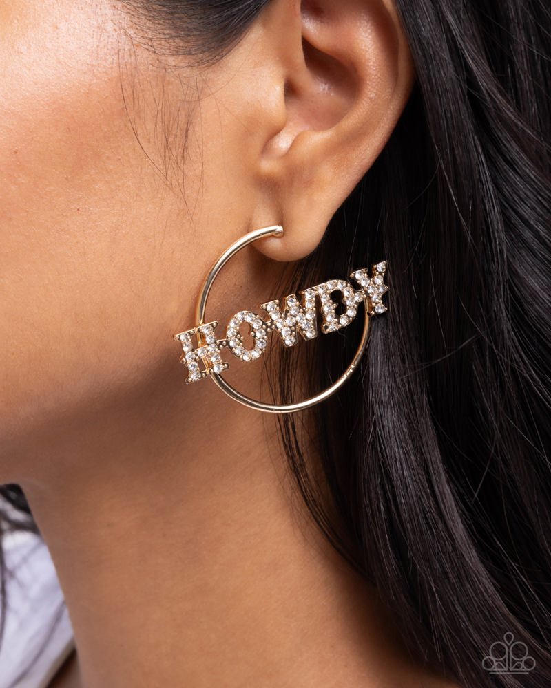 Howdy Hoedown Earrings - Gold