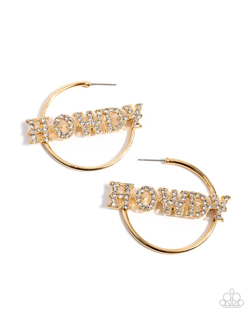 Howdy Hoedown Earrings - Gold image 2