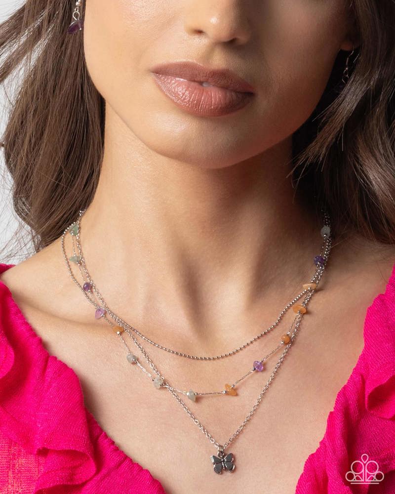 Complete Look - Free-Spirited Favorite Necklace and Free-Spirited Fondness Bracelet Purple Silver 2-Piece Set - Paparazzi