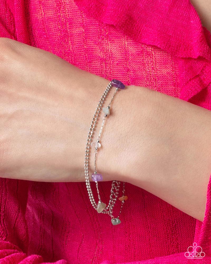 Complete Look - Free-Spirited Favorite Necklace and Free-Spirited Fondness Bracelet Purple Silver 2-Piece Set - Paparazzi