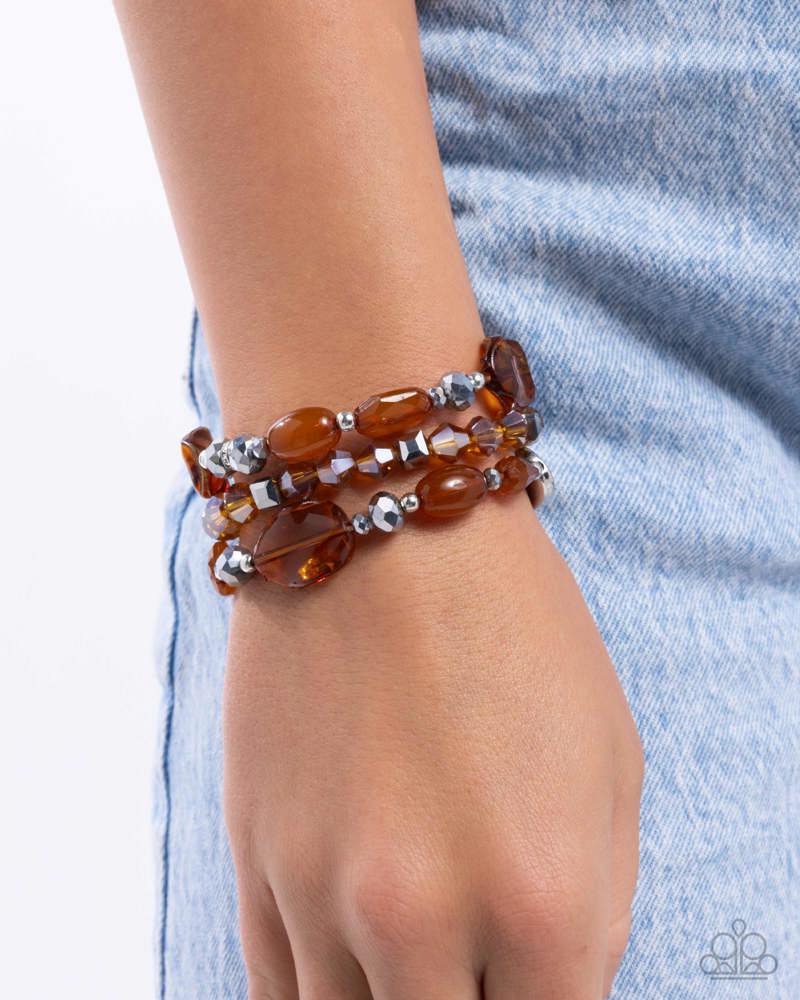 Lets Groove Tonight Bracelet - Brown
