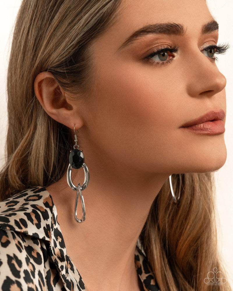 Lavish Loyalty Earrings - Black | Paparazzi Accessories
