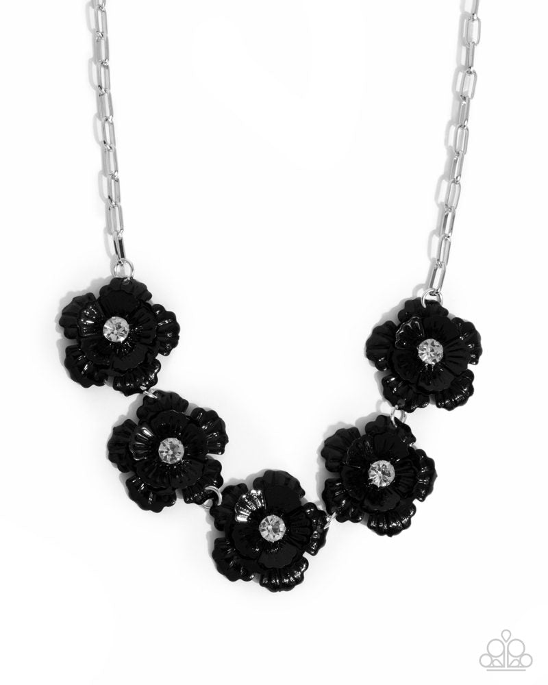Flower Chain - Black | Paparazzi Accessories
