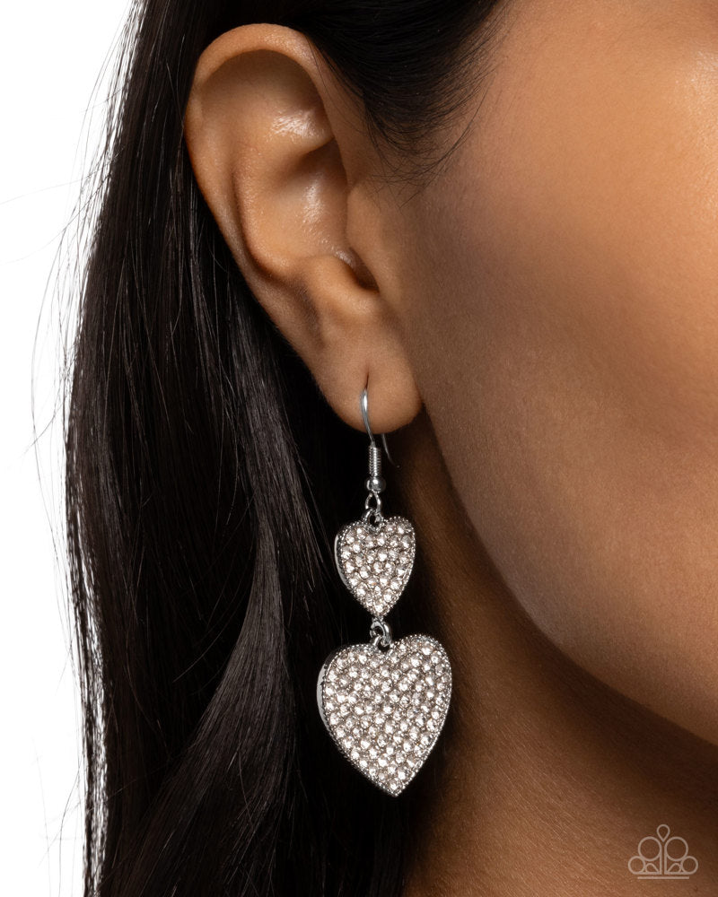 You Make My Heart Glow Earrings - White