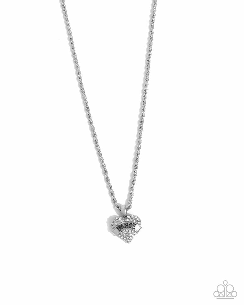 Dance Off! Necklace - White | Paparazzi Accessories image 2
