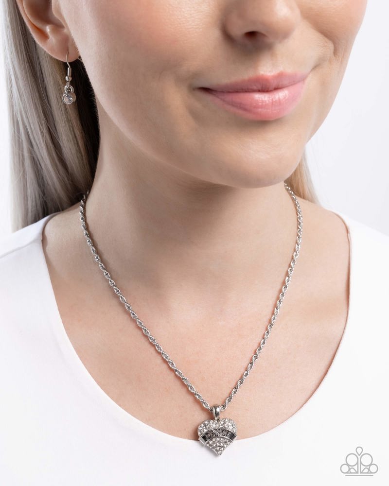 Dance Off! Necklace - White | Paparazzi Accessories image 3