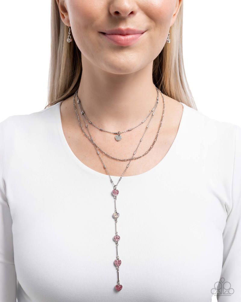 Valiant Valentine Necklace - Pink | Paparazzi Accessories image 3