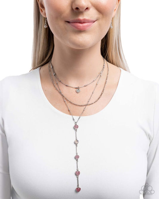 Valiant Valentine Necklace - Pink | Paparazzi Accessories image 3