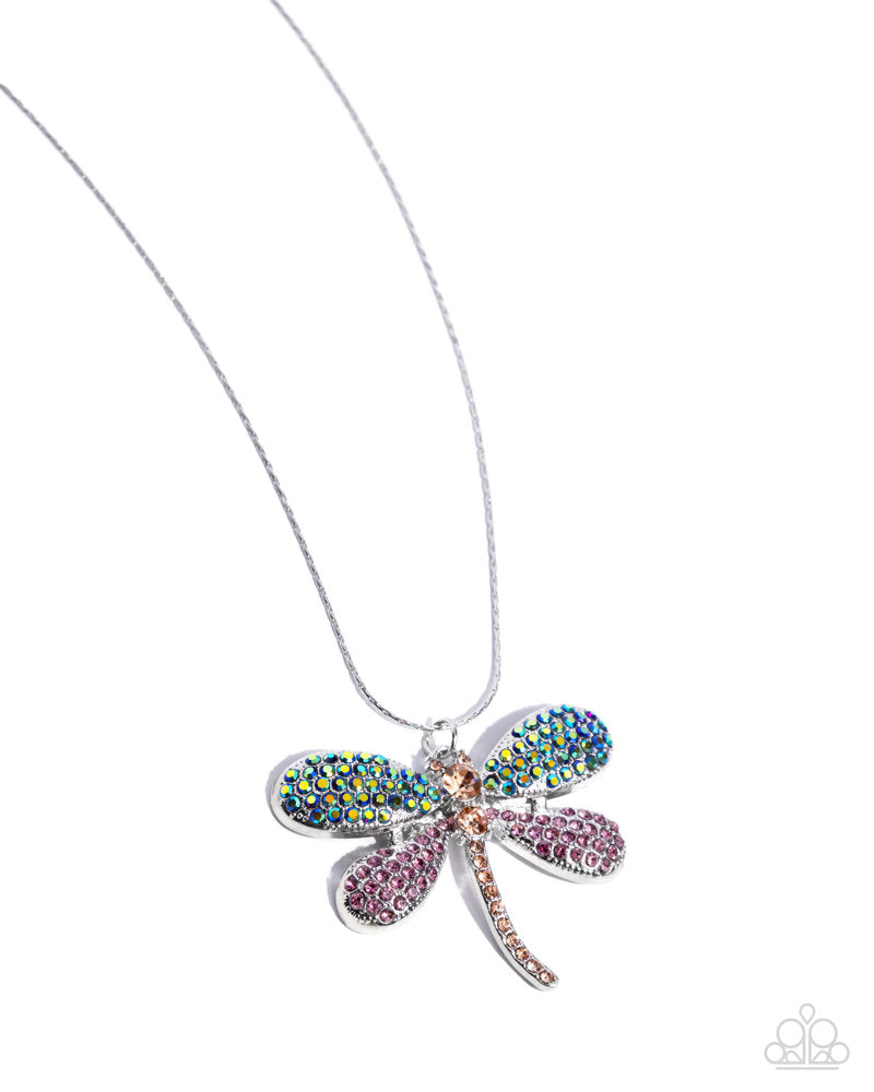 Dragonfly Defiance Necklace - Purple image 2