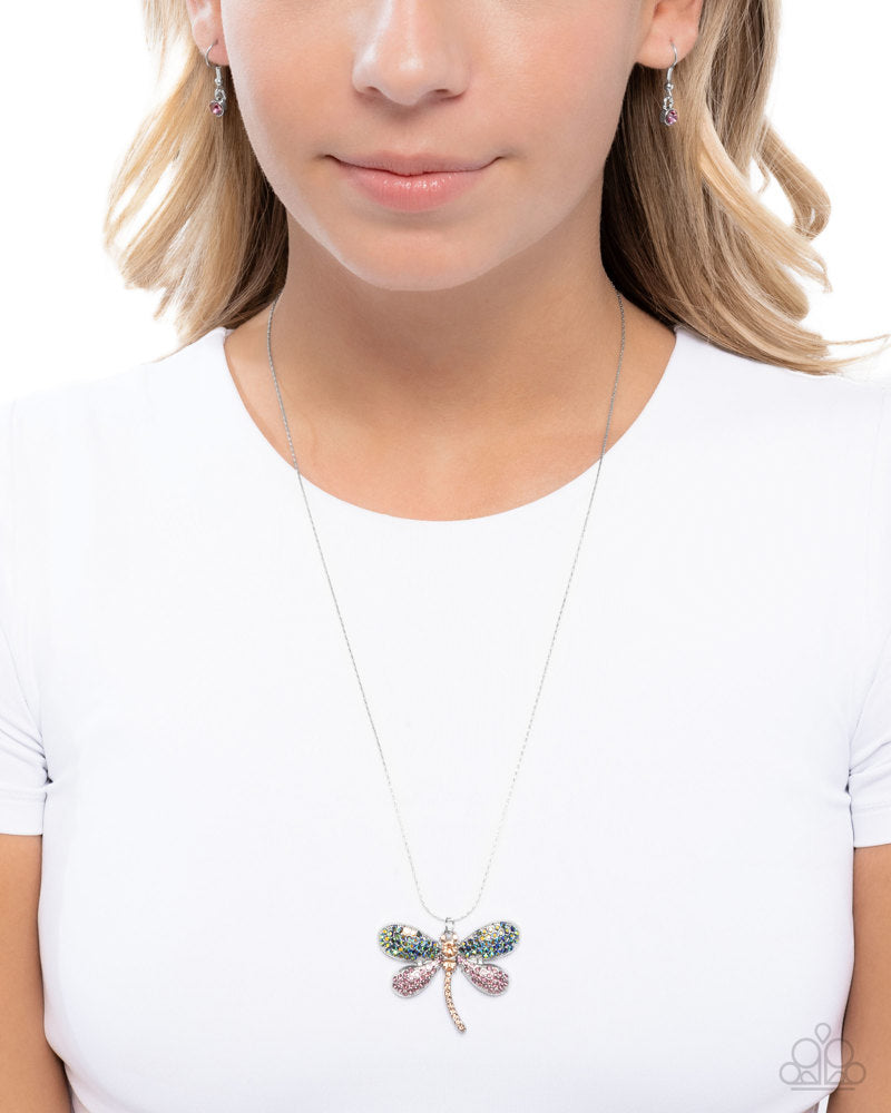 Dragonfly Defiance Necklace - Purple image 3