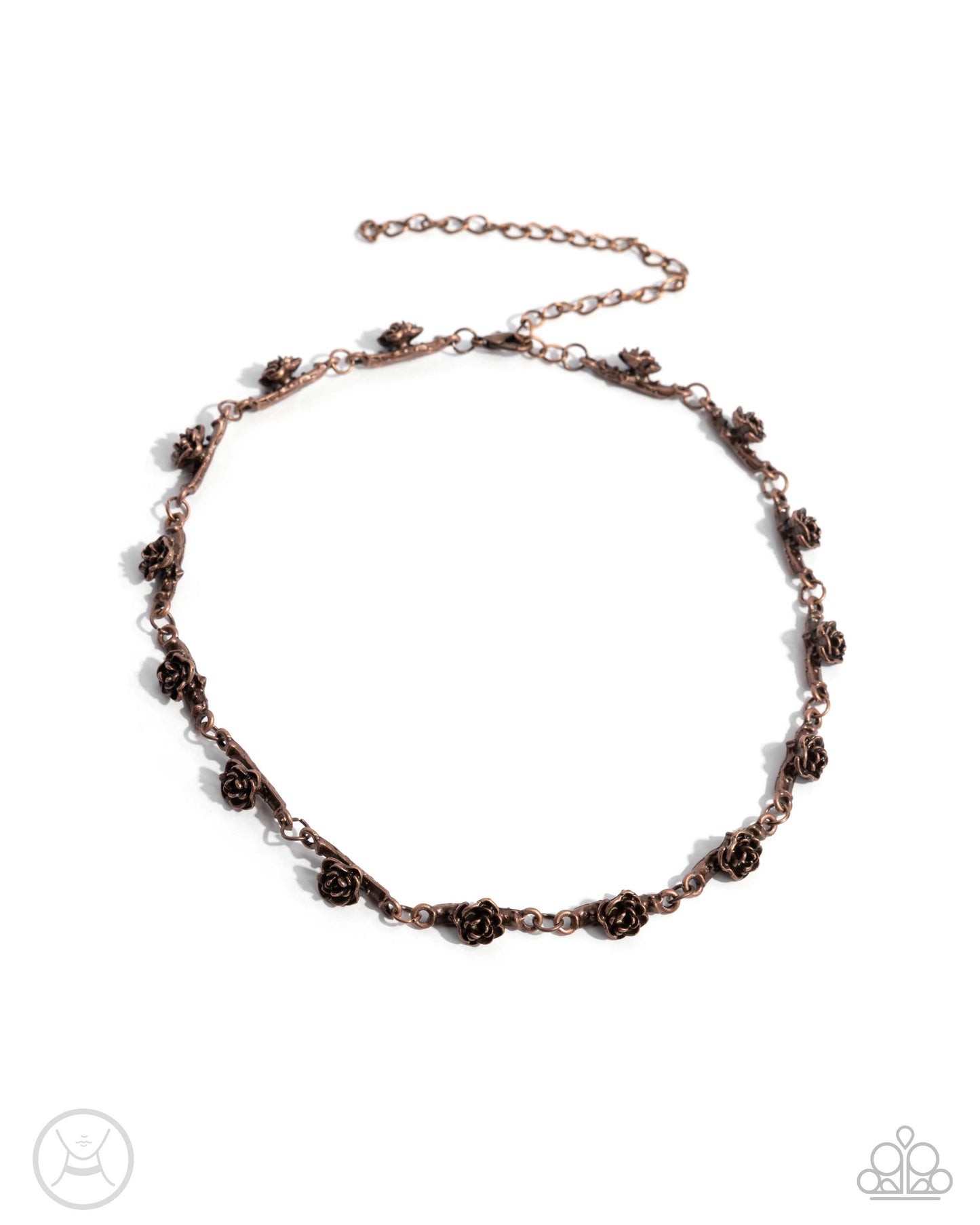 Complete Look - Rosy Reputation Necklace and Botanical Blend Bracelet Copper Rose 2-Piece Set - Paparazzi