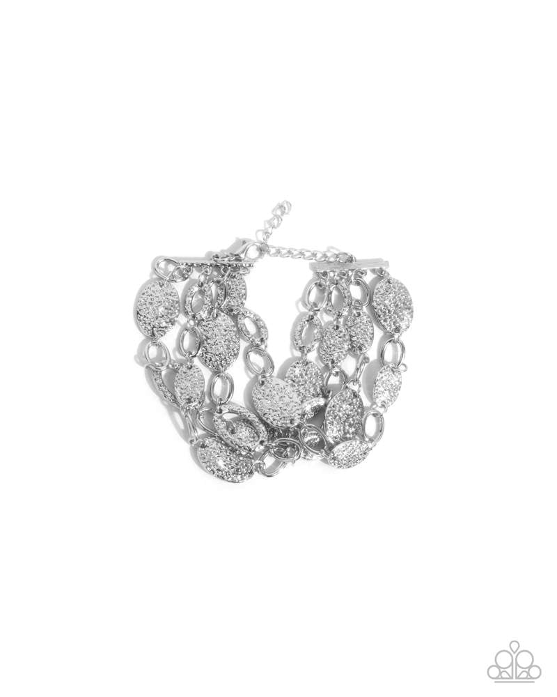Hammered Helm - Silver | Paparazzi Accessories