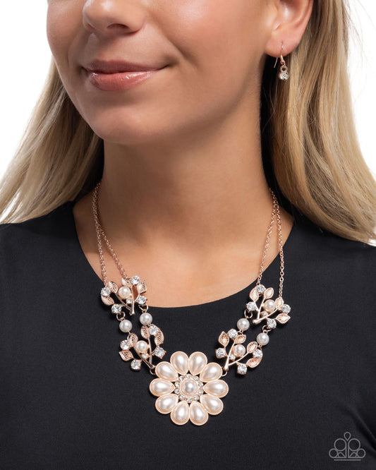 Sprouting Shimmer Necklace - Rose Gold image 3