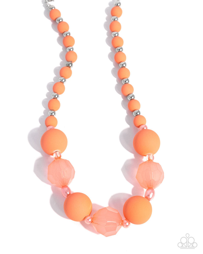 Suddenly Slanted Necklace - Orange image 2
