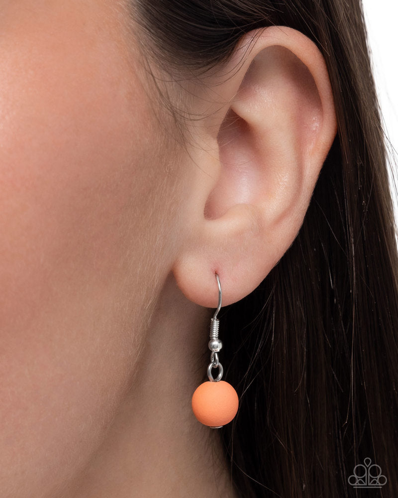 Suddenly Slanted Necklace - Orange