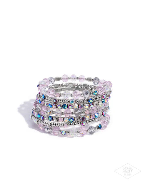 Sizzling Stack - Pink Multi Bracelet