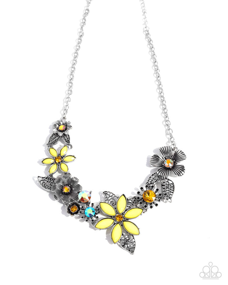 GARDEN My Sparkle Necklace - Yellow | Paparazzi Accessories image 2