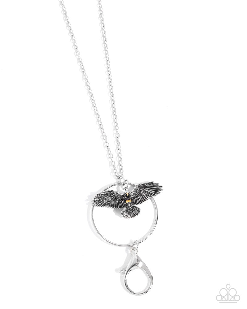 Exemplary Eagle Necklace - Silver | Paparazzi Accessories image 2