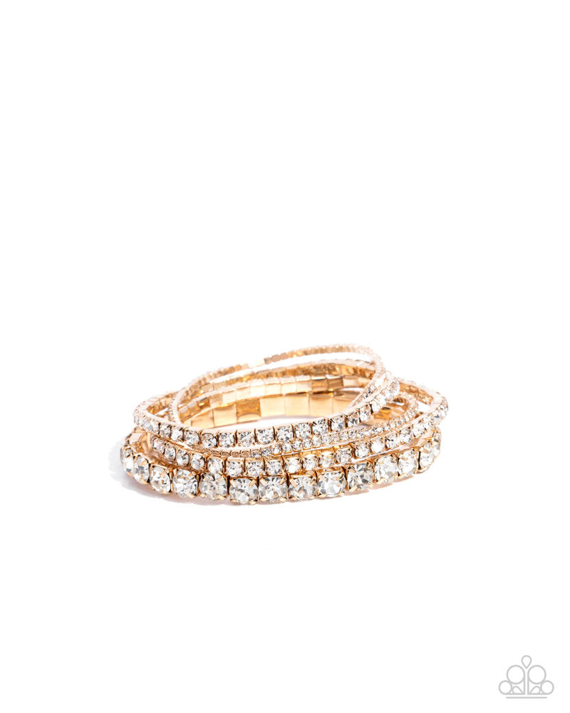 Persistent Pizzazz - Gold | Paparazzi Accessories