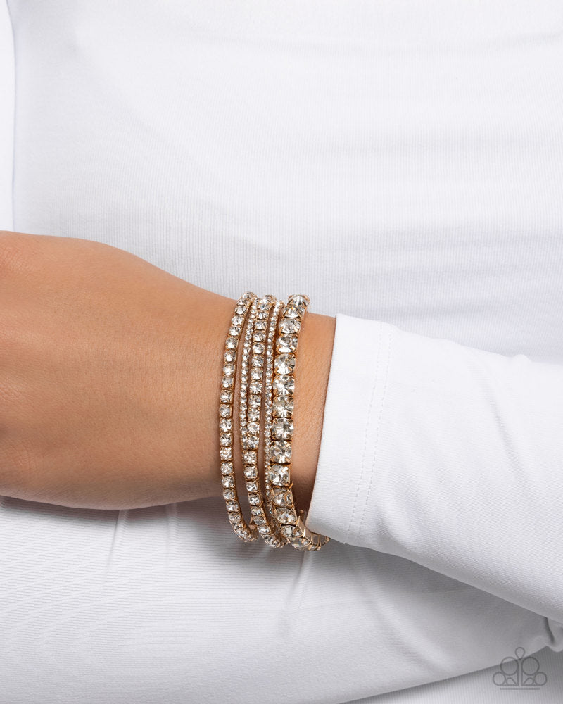 Persistent Pizzazz - Gold | Paparazzi Accessories
