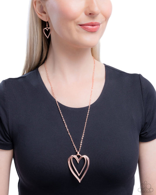 Lets HEART At the Very Beginning Necklace - Rose Gold image 3