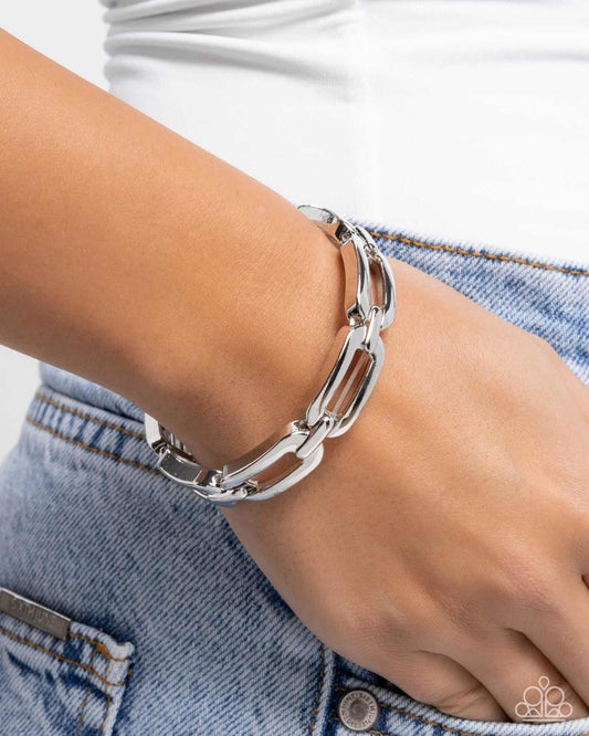 Symmetrical Sheen - Silver | Paparazzi Accessories
