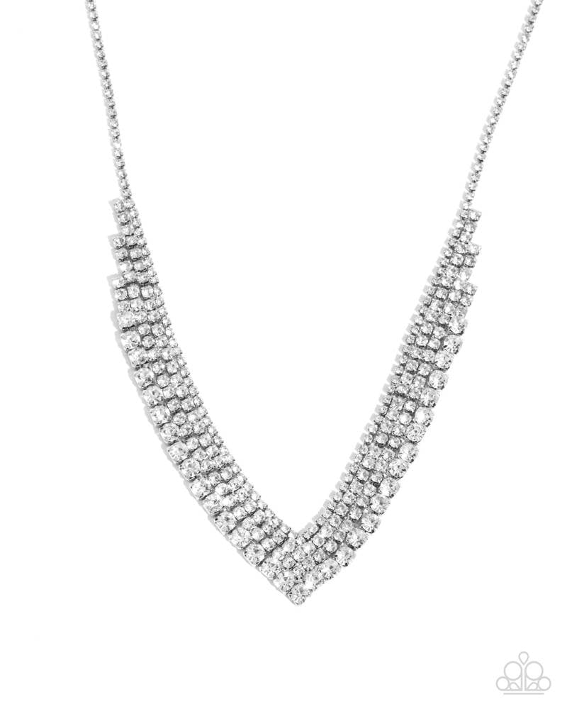 Pointed Pizzazz Necklace - White image 2