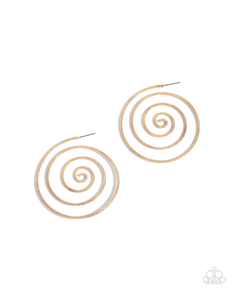 Seize the Spiral Earrings - Gold | Paparazzi Accessories image 2