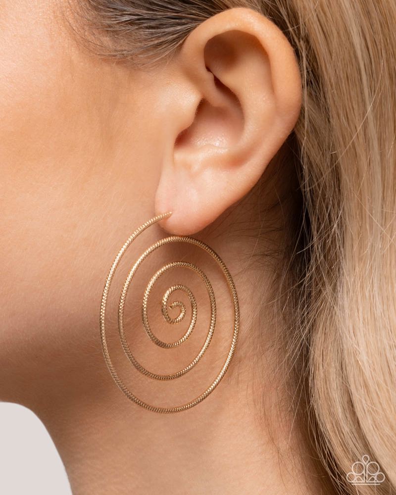 Seize the Spiral Earrings - Gold | Paparazzi Accessories
