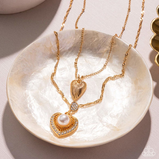 Abstract Affection Necklace - Gold | Paparazzi Accessories