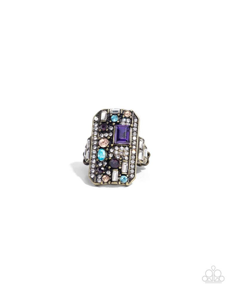 Princess Pattern Ring - Brass image 2