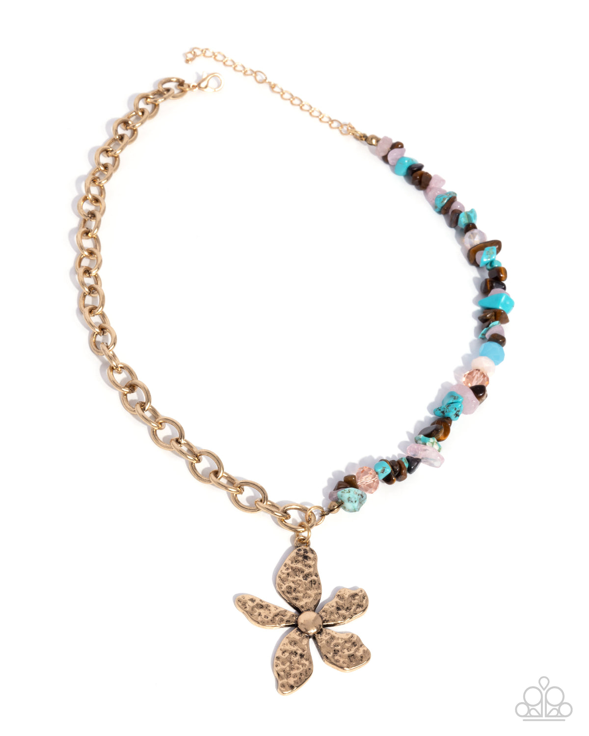 Floral Feint Necklace - Brown image 2